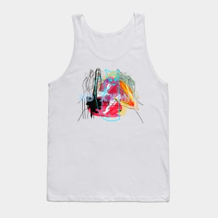 Cat abstract collage Tank Top